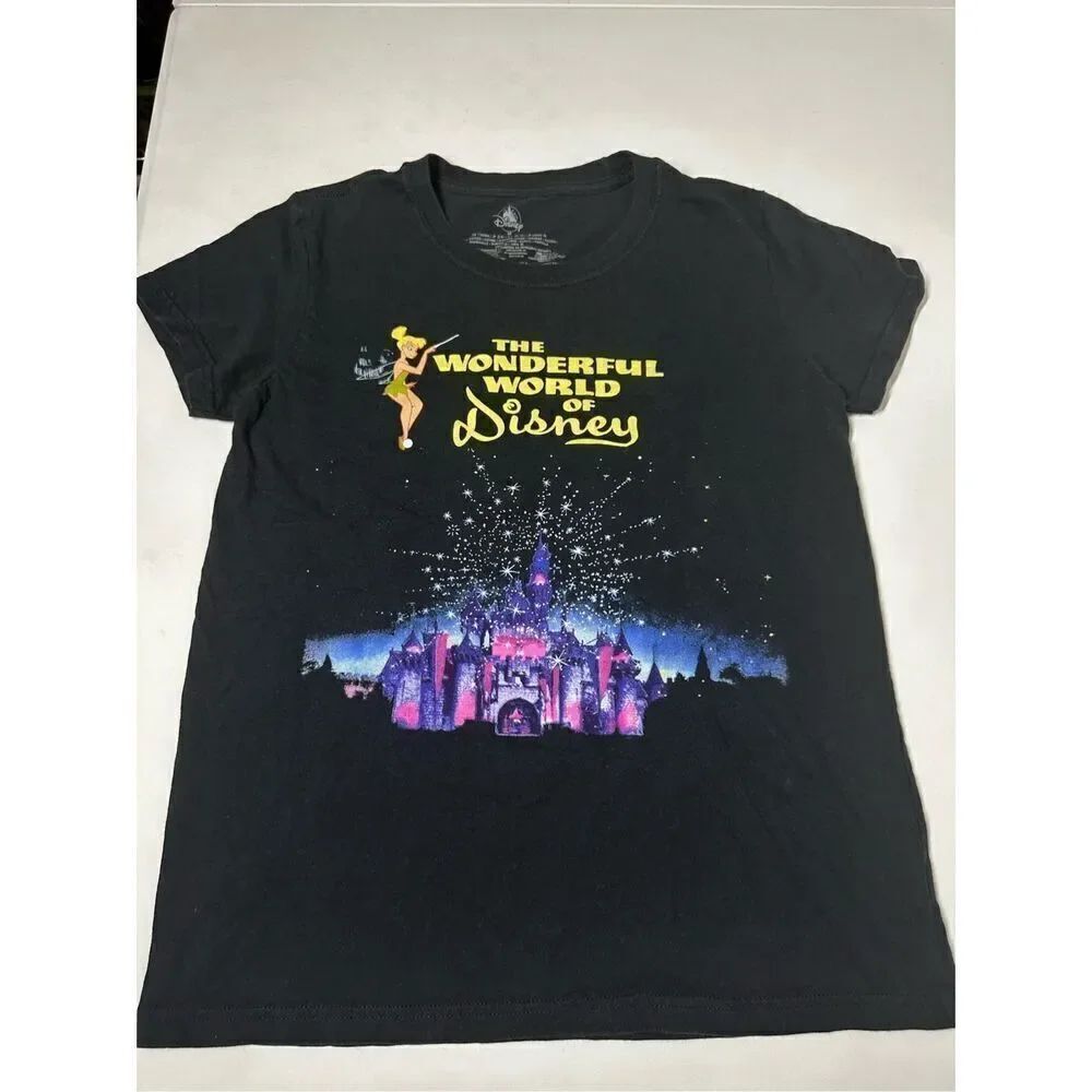 Women Wonderful World Of Disney Store T-Shirt Tinkerbell Castle Magic Size M